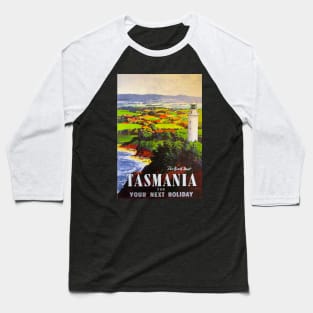 Vintage Travel - Tasmania Baseball T-Shirt